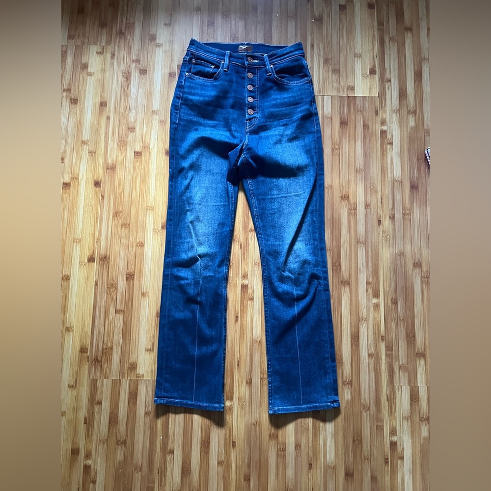 MOTHER Jeans Button-Down Fly Closure Straight Leg